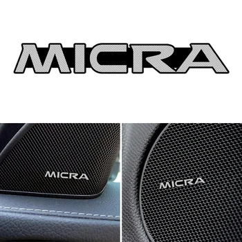  3D Avto Styling Nalepke Aluminija Simbol notranje zadeve zvok Zvočnika Značko za Nissan Micra