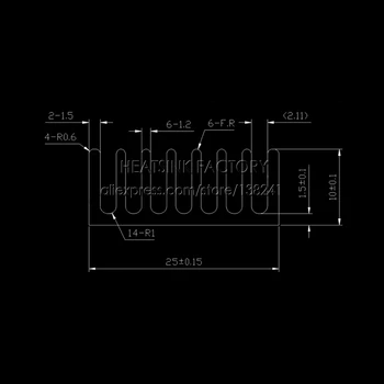  2pcs 50x25x10mm CPU Radiator toplotnega Izmenjevalnika S Toplotno Prevodno Lepilo, lepilni Trak