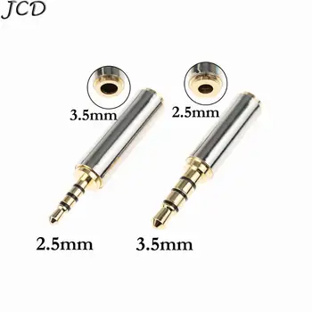  JCD Zlato 2,5 mm Moški na 3,5 mm Stereo Ženski Audio Priključek za Slušalke Plug Adapter Pretvornik 3.5 mm moški na 2,5 mm Ženski