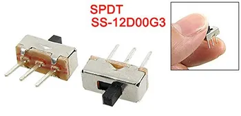  200pcs preklopno Stikalo Mikro Potisnite Stikalo 3P 1P2T SPDT 0.5 A 50V DC, Ročaj dolžina: 3 MM Interruptor on-off 1 Način 2 Band SS12D00G3