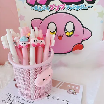  0,5 MM Kawaii Kirby Animacija Perifernih Ustvarjalne Risanka Push-Tip Bullet Pero Podpis Pero Študenti Lahko Uporabite Črno Pero