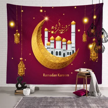  Ramadana Dekoracijo za Dom Luno v Ozadju Krpo Steno EID Mubarak Dekoracijo Ramadana Kareem Islamske Ramadana Eid al-Fitr Dekor