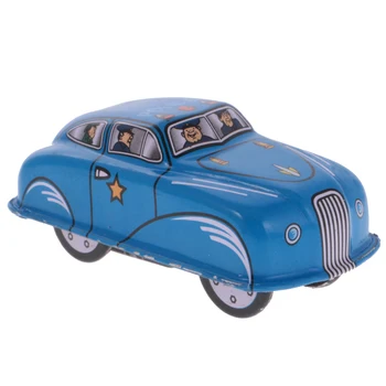  Blue Classic Policijski Avto, Tin Toy Zbirateljske po maslu Veter Igrače za Otroke