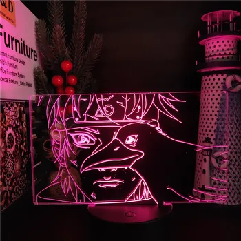  Nartuo Uchiha Shisui 3D Led ANIME LUČKA 7 Barva Spreminja, Nočne Naruto Shippuden Visual lampara