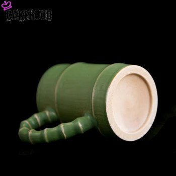  Jingdezhen Ustvarjalne Ročno Izdelan Keramični Bambusa Pokal S Pokrovom Kitajski Retro Bionic Porcelana Tea Cup Filter Luknjo Pokal Osebnost Vrč