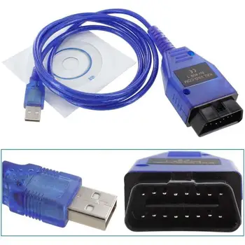  Avto OBD2 USB VAG-COM KKL 409.1 vmesniški Kabel Avtomobilski Orodje za Diagnostiko Sedež Optičnega Vmesnika Kabel Odpravljanje težav