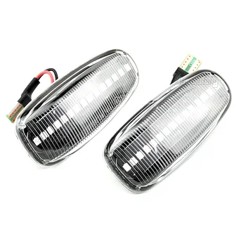  2PCS Dinamično Teče LED Vključite Opozorilne Luči Strani Oznako Zaporedne Blinker Luč Za Mercedes BENZ E-Class W210 C-W202 Razred W208