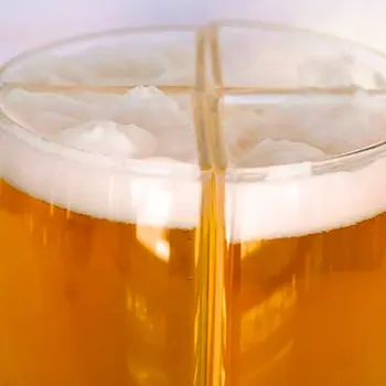  Vroče Pivo Očala Vrč Pokal Ločljivi 4 Del Velike Zmogljivosti, Debel Pivo Skodelico Steklo, Prozorno za Klub Bar Stranka
