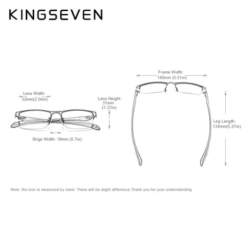  KINGSEVEN DESIGN Moških TR90 Zlitine Okvir Očal Modni Moški Kvadratnih Ultralahkih Anti-Modra Svetloba Računalnik Recept Očala