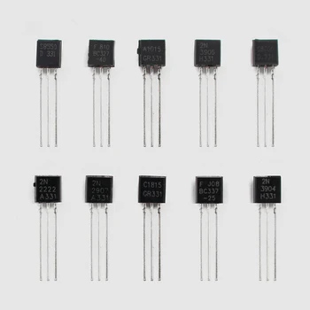  200pcs Tranzistor Izbor Kit 10Values*20pcs BC337 BC327 2N2222 2N2907 2N3904 2N3906 S8050 S8550 A1015 C1815 to-92 set