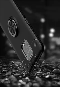  Mehki Silikonski Magnetni Obroč Ohišje Za Xiaomi Redmi Opomba 9s Shockproof Oklep Avto Nosilec za Stojalo Pokrov Za Redmi Opomba 8 9 Pro max 9 S