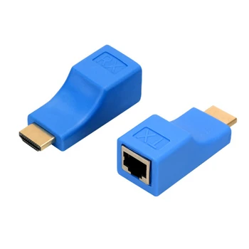  Novi 4K HDMI je združljiv extender, preko CAT5e/6 UTP LAN Ethernet kabel RJ45 vrata LAN omrežja, razširitev do 30 m;