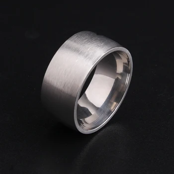  10 mm srebrna barva Mat Nemoteno 316L iz Nerjavečega Jekla poročni prstani za moški ženske trgovina