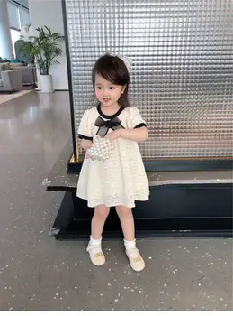  Kolegij slog Malčke Baby dekle mašno obleko 2021 Ženski zaklad čipke princesa obleko
