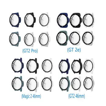  Težko Stekla Screen Protector Primeru Lupini Okvir Za Huawei GT 2e Čast Magic Straže 2 46mm GT2 Pro GT2e Magic2 Rob Odbijača Pokrov