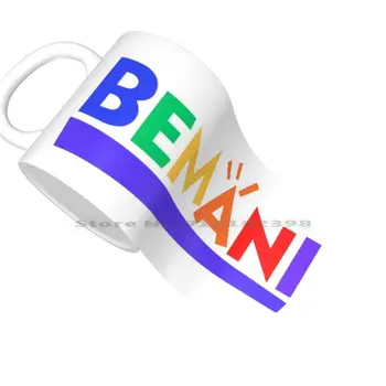  Bemani Logotip Keramične Skodelice Kave Skodelice Mleka, Čaja Vrč Konami Japonska Retrogaming Arkadna Akihabara Akiba Bemani Sdvx Zvok Voltex Iidx