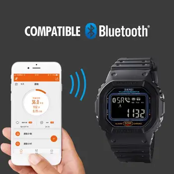  SKMEI Šport Smartwatch Moški Gledajo Bluetooth Elektronski Šport Ure Mens Pedometer Calorie Tracker Za Iphone Reloj Inteligente