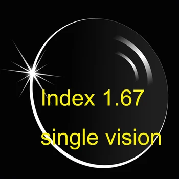  1.67 visok indeks Asferični enotno vizijo(UV400) HMC / super tanek/ anti-odsevni in anti-scratch 005