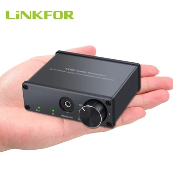  LiNKFOR HDMI na HDMI + RCA + 3.5 mm Audio Extractor s Kontrolo Glasnosti in Stikalo za Podporo 4K 3D HDMI Audio Extractor