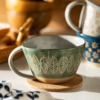  CHANSHOVA 300 ml Keramične skodelice kave Osebnost Retro srčkan kave vrč teacup China porcelana G335