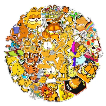  50PCS Garfield Anime Nalepke Nepremočljiva Skateboard Prtljage Laptop Kitara Kolo Risanka DIY Tiskovine Nalepke Igrača Božično Darilo
