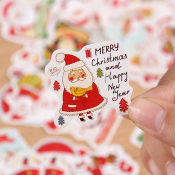  48PCS/Box Božič Dekorativne Nalepke Vesel Santa Claus Oblikovane Nalepke Za Diy Album Dnevnik Album Dekoracijo Tiskovine