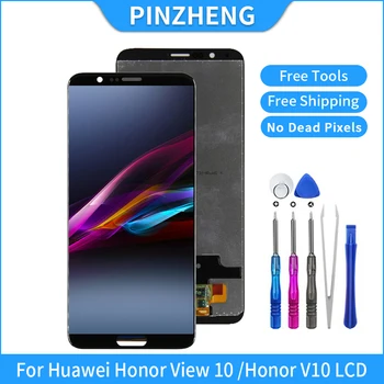  PINZHENG LCD Za Huawei Honor V10 Prikaz 10 LCD-Zaslon, Zaslon na Dotik, Računalnike Skupščine Zamenjava LCD BKL-AL20 BKL-L04 BKL-L09