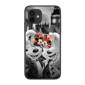  Mickey in Minne Slog Telefon Primeru Kritje Za iphone 13 12 Pro Max 11 8 7 6 s XR PLUS X XS SE 2020 Mini Black Celice Lupini disney