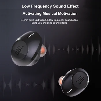  JBL T120TWS Res Brezžične Bluetooth Slušalke TUNE 120 TWS Stereo Čepkov Bas Zvok Slušalke Športne Slušalke z Mikrofonom