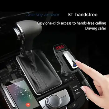  Avto Bluetooth Kit Fm Brezžični Oddajnik Za Zvok Prejeli Fm Roke Er9 Polnilnik Usb Modulator Igralec Igralec Brez Avtomobila Mp3 N5h6