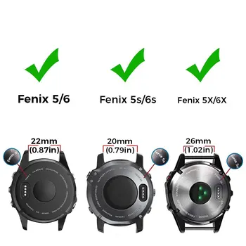  26 20 22 MM Watchband in Anti-prah Skp Za Garmin Fenix 6 6X Pro 5 5S 5X Plus 3HR Fenix6 Silikonski Watch Zapestje Trak Trak