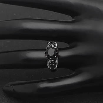  UFOORO MOŠKI PRSTAN Edinstven design črno pištolo lobanje modni prstan velikost 5-12# najboljši fantje/dekleta darilo obroč, nakit, dropshipping
