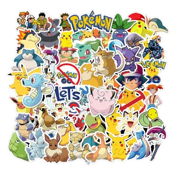  25/50Pcs Anime Pokemons Nalepke Za Prtljago Skateboard Telefon, Laptop Moto Kolo Steno Kitara Nalepke DIY Nepremočljiva Nalepka
