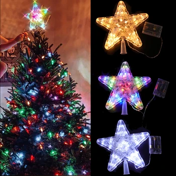  9 inch Star Luči Božično Drevo Top LED Star Noč Svetlobe 2022 Vesel Božični Okraski, Noel Drevo Pokrivalo Novo Leto Dobave