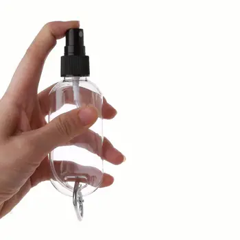  30 ml 50 ml Večkratno uporabo Prenosni Mini Velikosti Alkohola Spray Steklenico Hand Sanitizer Potovanje Imetnika Kavljem Keychain Prevoznik ponovno napolniti Steklenico