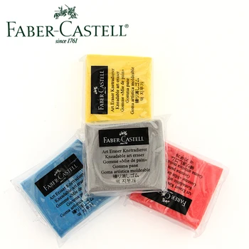  1 pc Faber Castell 127120 Kneadable Radirka 4 Barve Neobvezno Modra/Siva/Rdeča/Rumena Mehko Modeliranje Gline za Oglje, Svinčniki Umetnosti