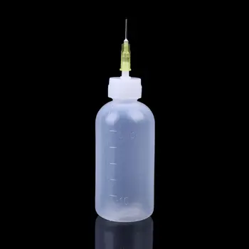  1PC 50 ml steklenica z needleClear Tekoče Steklenico Za Kolofonije Spajkanje Tok Prilepite Z 1 Igle Novo Prispejo