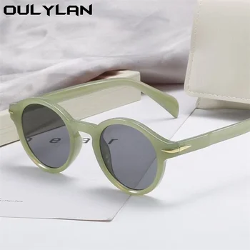  Oulylan Mala Okrogla sončna Očala Ženske Moški Letnik Rumeno Sonce Očala Luksuzne blagovne Znamke Oblikovalec Očala korejskem Slogu UV400 Očala