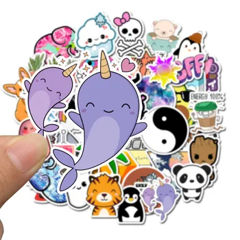  50 KOS Nalepke Anime Ikono Srčkan Živali Nalepke Nalepke Darila za Otroke na Prenosni Kovček Kitara Hladilnik Izposoja Avtomobila
