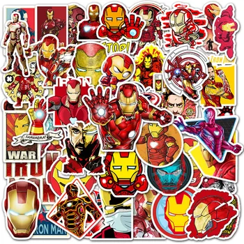  10/30/52Pcs Marvel Iron Man Anime Nalepke Risanka Prtljage Kitara Skateboard Laptop Kawaii Nalepke Otroci Nepremočljiva Stikers Igrače