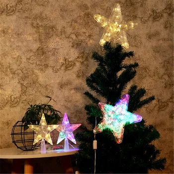  Božično Darilo LED Christmas Tree Okraski Star Luči Božič Stranka Dekoracijo Navidad 2021 Božični Okraski za Dom
