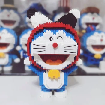  Balody 16227 Nebesno Anime Doraemon Gemini Mačka Robot Živali, Hišne Model Mini Diamond Bloki, Opeke Stavbe Igrača za Otroke, št Polje