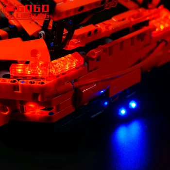  GOGOLIGHTING blagovne Znamke LED Light Up Kit Za Lego 42056 Za Hiter Avto GT3 Dirke Vozil Opeke Svetilke Nastavite Igrače(Le Svetloba Ni Model)