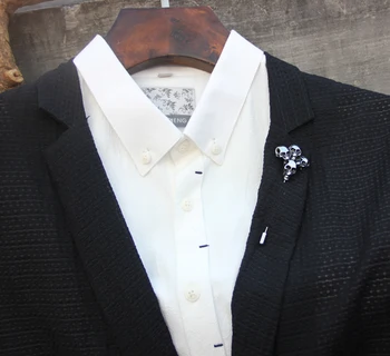  Original oblikovalec moški pripomoček za suknji bo ustrezala telovnik elegantna iz nerjavečega jekla lobanje broška kravatni pin brezplačna dostava