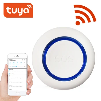  Tuya Smart WiFi SOS gumb panike Vgrajeno Baterijo, alarma za starejše/nosečnice/otrok, USB polnjenje hitra obvestila