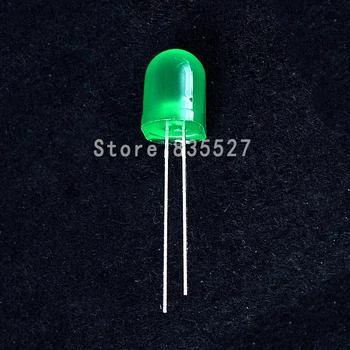  250pcs/veliko F10 Krog 10 mm Smaragdno Zelena v barvnem Super Svetla LED Luči Svetilka kroglice Emitting Diode DIP Za DIY luči glavo