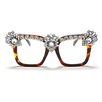  Sen Maries Kvadratnih Optična Očala Okvirji Moški Ženske Mode Računalnik Očala na Recept Očala Diamond Nosorogovo UV400