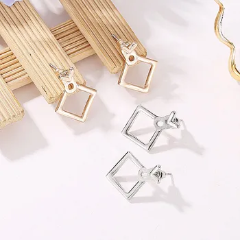 Vroče prodaje Japonskih in korejskih žensk lepe modne prosto živečih osebnosti minimalističen geometrijske votlih earings trikotnik uhani
