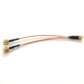 SMA moški 2X SMA moški vtič 3 način Y tip Splitter Combiner Podaljšek kabel RG316 15 CM 6