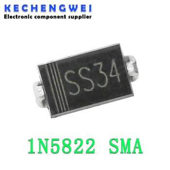  50pcs 1N5822 SMA SS34 smd ne-214ac IN5822 Schottky dioda ss34